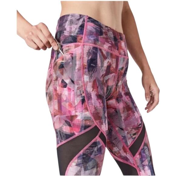 Lululemon On Pace Crop *21" Sun Dazed Multi Pink Size 8 EUC - Picture 2 of 11